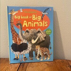 Usborne Big Book of Big Animals Hardcover Fold-Out Book